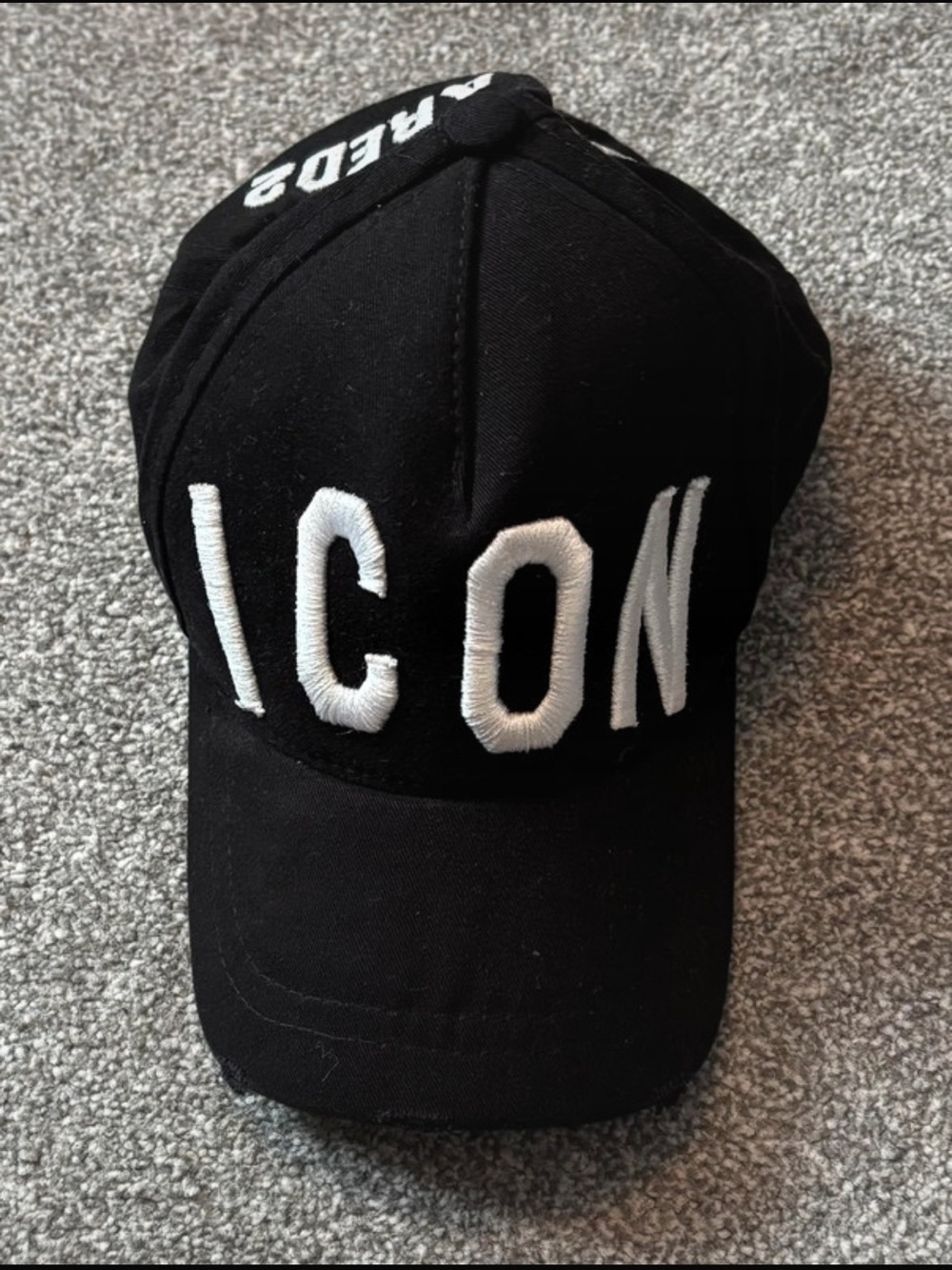 DSQUARED2 Black Embroidered Logo Baseball Cap
